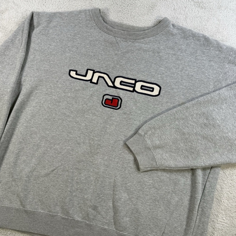 Vintage JNCO Jeans Sweatshirt Mens XL Grey Y2K Pullover Crewneck